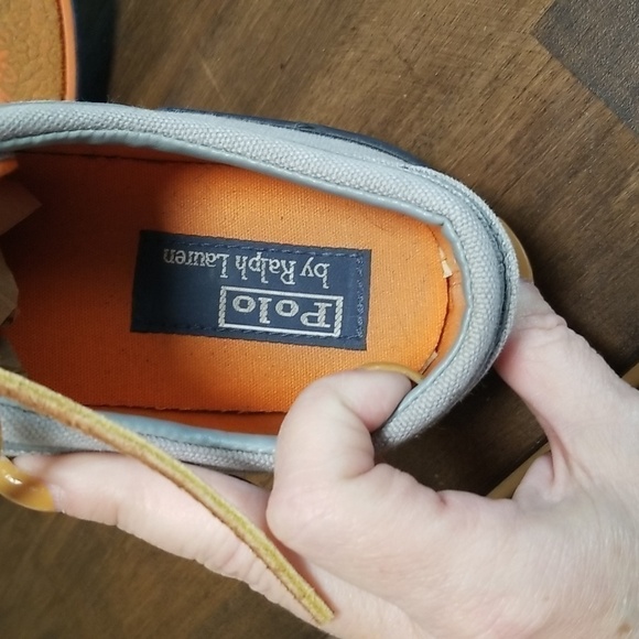 POLO RALPH LAUREN CANVAS SNEAKERS FAXON LOW SIZE 9D - Picture 6 of 7